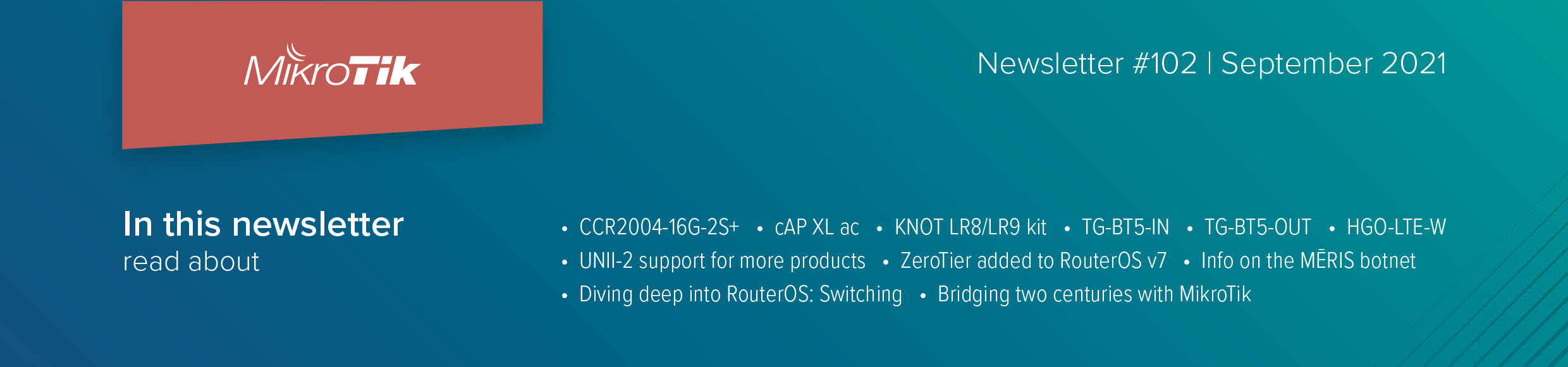MikroTik Newsletter Сентябрь 2021