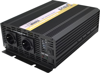 Инвертор напряжения ORBUS ORMS2500 (2500Вт), 12 / 220V, approximated, 2 Shuko, 2 клемные провода, 9 
