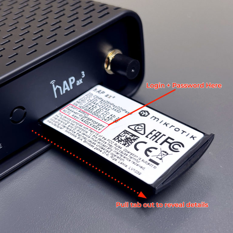 Пароль за замовчуванням для MikroTik hAP AX3 & LHGG LTE18