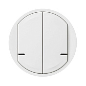 осіб. панель для розумного 2-клавішного вимикача Celiane with NETATMO, білий 