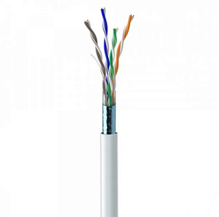 КВПЭ FTP (4*2*0.51) 4p 24 AWG, Merlion, (CCA), экран для внутр. работ, 305м, White