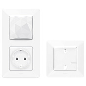 Стартовий набір (шлюз WiFi + smart-розетка + вимикач "Дома/Не вдома") Valena Life, білий 