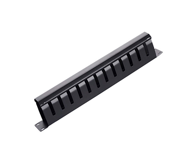 Кабельный органайзер с крышкой, 19", металл, 1U/12Port Q50