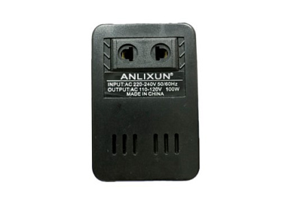 Преобразователь напряжения трансформаторный 100W Input 220 V/Output 110V, + универсальная розетка