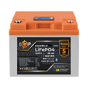 Акумулятор LP LiFePO4 12,8V - 50 Ah (640Wh) (BMS 40A/40А) пластик LCD Smart BT