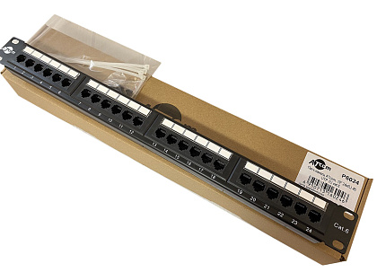 Патч-панель 19" 24хRJ-45 UTP 1U cat.6