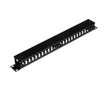 Кабельный органайзер с крышкой, 19", металл, 1U Q50