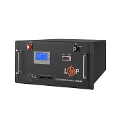 Акумулятор LP LiFePO4 48V (51,2V) - 230 Ah (11776Wh) (Smart BMS 200A) з LCD RM RS485/CAN