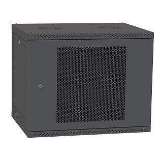 Шкаф настенный 9U 600x450 перф. дверь, черный