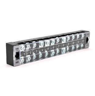Клеммная колодка 12-разрядная TB-2512 25A / 600V, сечение провода 0,5-2,5мм2, 25 шт в упаковке, цена