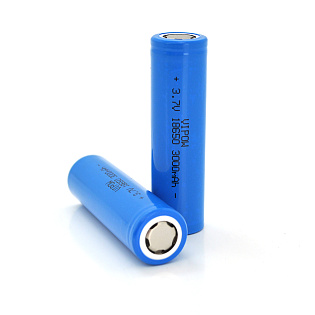 Аккумулятор 18650 Li-Ion Vipow ICR18650 FlatTop, 3000mAh, Blue