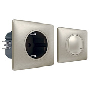 Набор управления электроприборами (Smart-розетка + Smart-выключатель) Celiane with NETATMO, титан