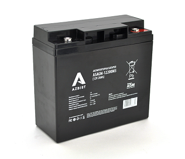 Аккумулятор Super AGM ASAGM-12200M5, Black Case, 12V 20.0Ah