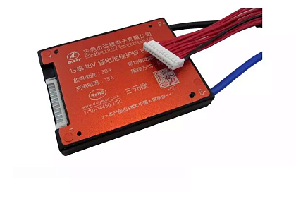 BMS плата DaLy Li-ion 48V 13S 30A симметрия