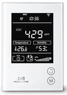 Умный сенсор 4в1: СО2, темп., влажн., VOC. MCO Home, Z-Wave, 230V АС, белый