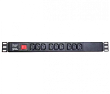 Удлинитель на 9 розеток С13 с выключателем, 220В, 1U 19 "