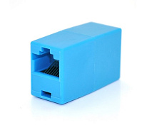 Соединитель RJ45 8P8C мама / мама RJ45 для соединения кабеля, голубой