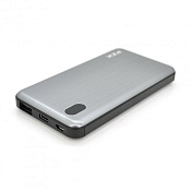 Power bank 10000mAh PZX-V70, USB-2.1A + 1A + кабель USB micro, LED ліхтарик, Iron Gray, Blister-BOX