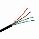 КНП UTP (4*2*0.5) 4p 24 AWG, (CCA), изоляция ПЭ, наружный, 305м, черный