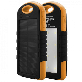 Power bank 12000 mAh Solar, (5V / 200mA), 2xUSB, 5V / 1A / 2,1A, USB &amp;lt;-&amp;gt; microUSB, уда