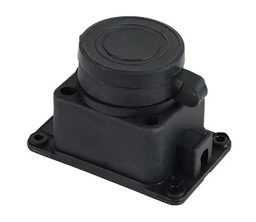 Колодка PiPo PP / SP-1 / 44 / 16B, 16А, 220-240В, IP44, с заглушкой, с заземлением 1 гнездо, каучук,