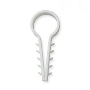 Зажим елочка 8 mm для кругл.каб (100 шт) НЕЙЛОН, белые