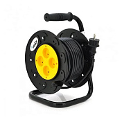 Подовжувач на котушці MERLION 2х2, 5, 10 м, 16А, 220В, 4xSCHUKO socket, кабель нг-LS, Q4