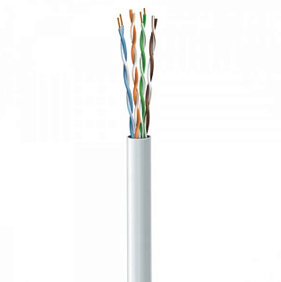 КВП UTP (4*2*0.5) 4p 24 AWG, (CCA), для внутр. работ, 305м, White
