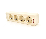 Колодка PiPo PP/SP-4724/4, 16А, 220-240В, із заземленням 4 гнізда, Q20