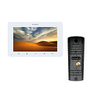 Комплект відеодомофону SM-07MHD білий + Панель виклику ML-16HD антична 