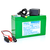 Акумуляторна батарея 12V 10A з елементами Li-ion 18650 + зарядний пристрій + крокодили 