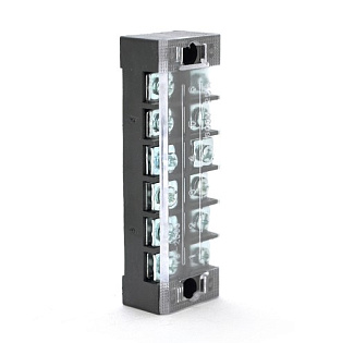 Клеммная колодка 6-разрядная TB-2506 25A / 600V, сечение провода 0,5-2,5мм2, 50 шт в упаковке, цена 