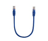 Патч-корд литой, UTP, RJ45, Cat.5e, 1m, синий, Cu (медь)