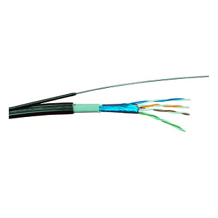 Кабель витая пара CAT.5E FTP-CCA-4Px2x0.51 Outdoor PVC+PE, 305 м с проволокой, наружный