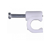 Скобы 30мм для крепления кабеля (25 шт / уп) белые