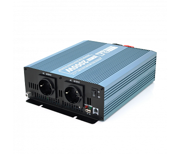 Инвертор напряжения Mexxsun MXS-2000, 12V / 220V, 2000W с модифицированной синусоидой, 2 Shuko, клем
