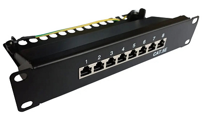 Патч-панель 8 портов 10" экранированная SFTP кат. 5Е