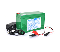 Акумуляторна батарея 12V 8A з елементами Li-ion 18650 + зарядний пристрій + крокодили 