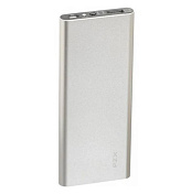 Power bank 8000mAh PZX-C128, USB-1A + mini USB + кабель USB micro, LED ліхтарик, Silver, Blister-BOX
