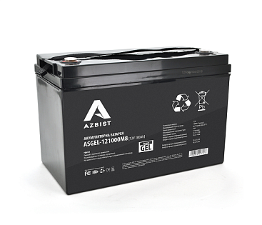 Аккумулятор Super GEL ASGEL-121000M8, Black Case, 12V 100.0Ah