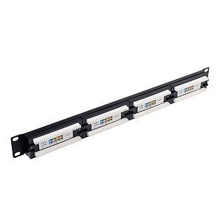 Патч-панель 19" 24хRJ-45 UTP 1U cat.5е