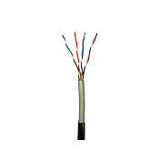 Кабель вита пара CAT.5E UTP Copper 4Px2x0.51, PVC+PE, зовнішній, бухта 100м