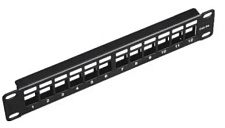 Патч-панель модульная 12 портов UTP 1U 10"
