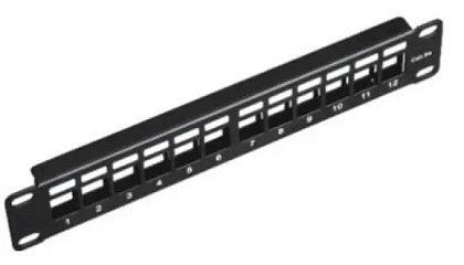 Патч-панель модульная 12 портов UTP 1U 10"
