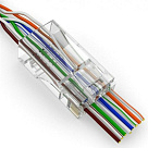 Коннектор Merlion RJ-45 8P8C UTP Cat-5 (50 шт/уп.) для сквозного подключения