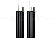Оптический FTTH кабель FTTH01-SM-S+, негорючий, стальная пров, несущий эл. (FTTH001-SM-18)