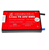 BMS плата DaLy Li-ion 24V 7S 20A симетрія