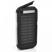 Power bank 12000 mAh Solar, (5V / 200mA), 2xUSB, 5V / 1A / 2.1A, USB <-> microUSB