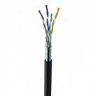 КНПЕ FTP (4*2*0.51) 4p 24 AWG, (CCA), ізоляція ПЕ, екран для нар. робіт, 305м, Black