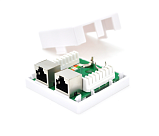 Розетка 8P8C RJ-45, кат 6, FTP, 2 порти 